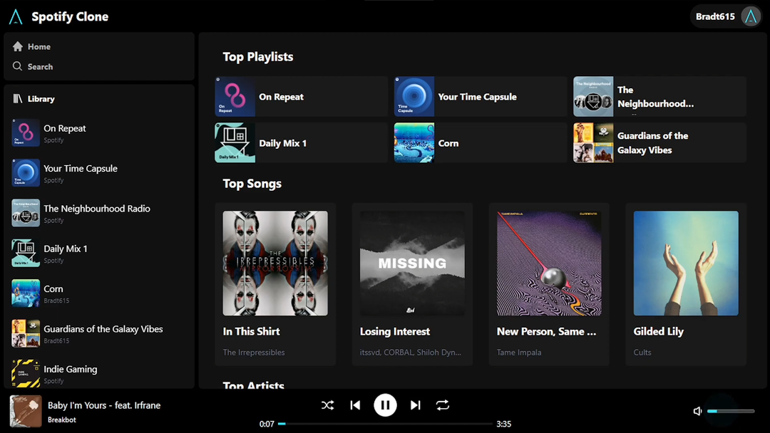 Full Stack Spotify Clone